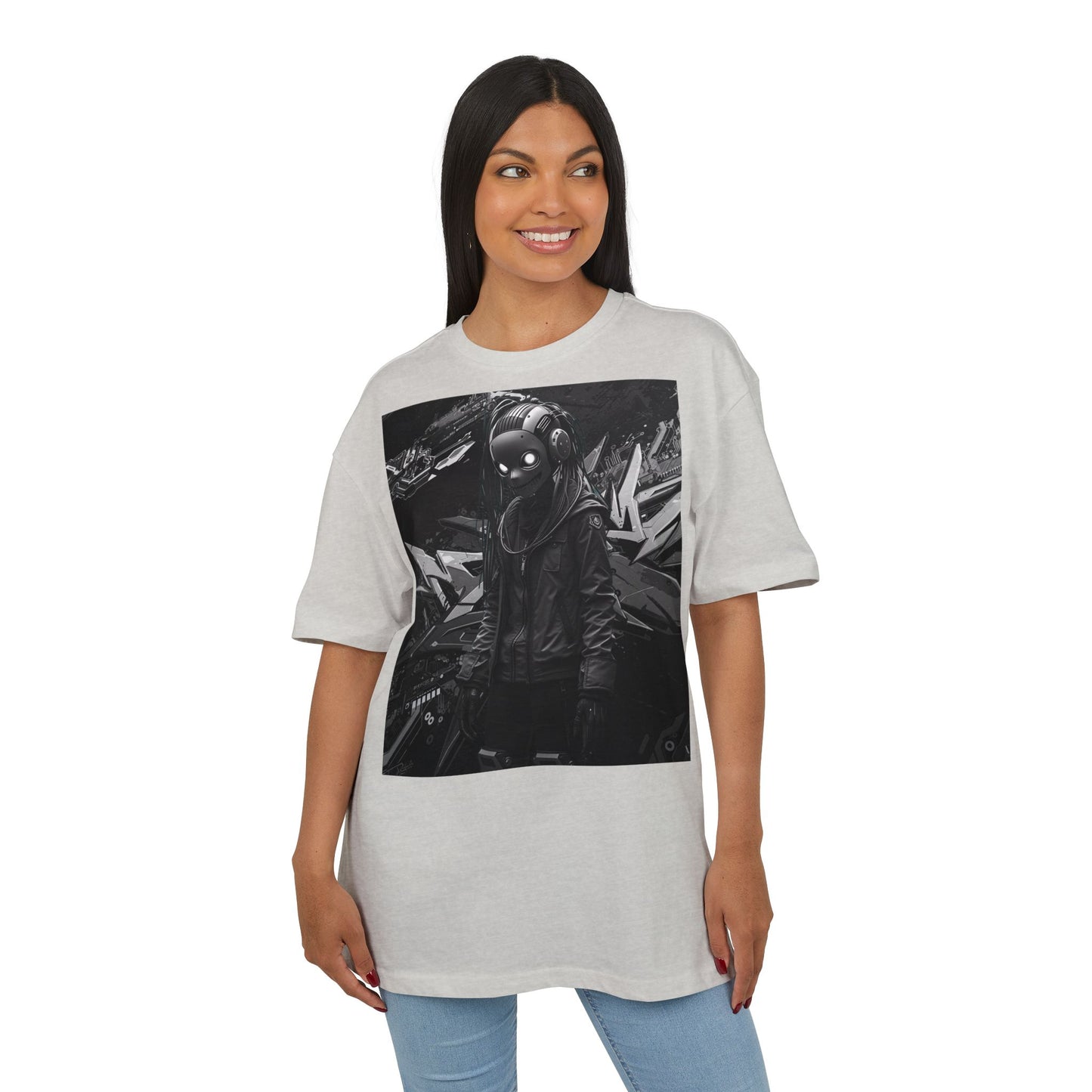 Urban Streetwear Oversize Tee - Futuristic Graphic Design