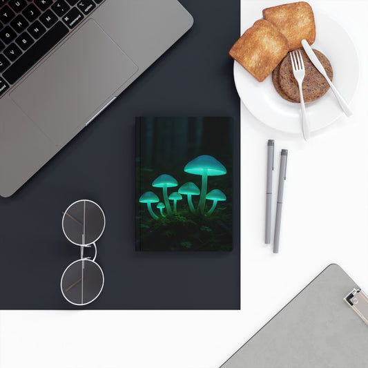 Glowing Mushroom Journal | Forest Vibes, Nature Lover Gift, Eco-Friendly Notebook, Art Journal, Creativity Companion
