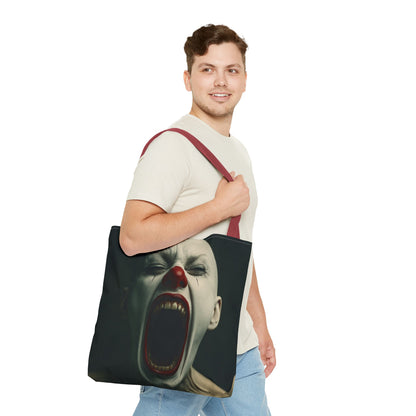 Terrifying Clown Tote Bag - Perfect for Halloween, Spooky Parties, Horror Fans, Trick-or-Treating, Unique Gift