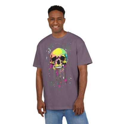 Colorful Skull Oversized Tee - Edgy Graphic Shirt for Casual Wear, Street Style, Gifts, etc.
