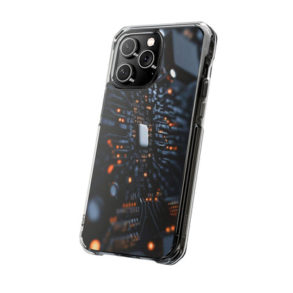 Magnetic Clear Impact Phone Case - Tech-Inspired Design, Perfect for Gadget Lovers, Birthday Gift, Tech Accessories, Durable Protection