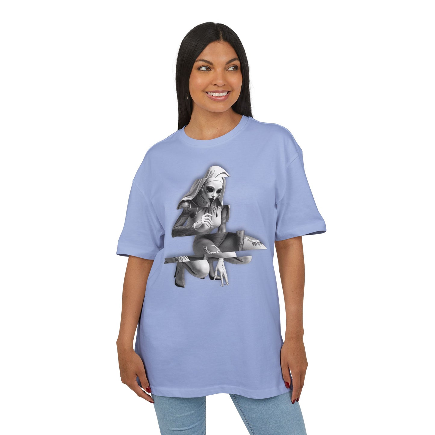 Unisex Heavy Oversize Tee with Horror Design