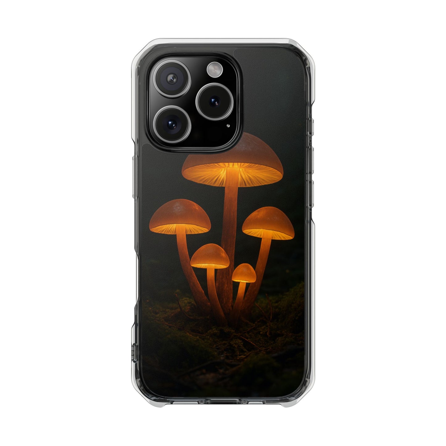 Magnetic Clear Impact Cases, Mushroom Phone Case, Eco-Friendly Phone Cover, Unique Phone Accessories, Gift for Nature Lovers, Artistic