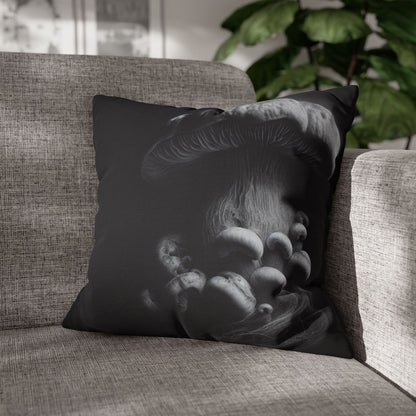 Monochrome Jellyfish Pillowcase - Dark Aesthetic Cushion Cover, Home Decor, Nautical Gift, Coastal Vibes, Unique Bedroom Accent