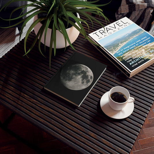 Moonlit Hard Backed Journal for Dreamers, Writing, Self-Reflection, Gift for Women, Night Sky Lovers, Inspiring Notebook