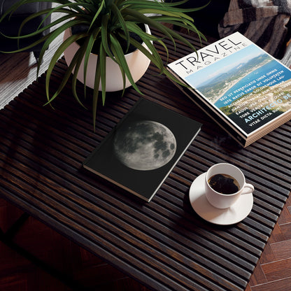 Moonlit Hard Backed Journal for Dreamers, Writing, Self-Reflection, Gift for Women, Night Sky Lovers, Inspiring Notebook
