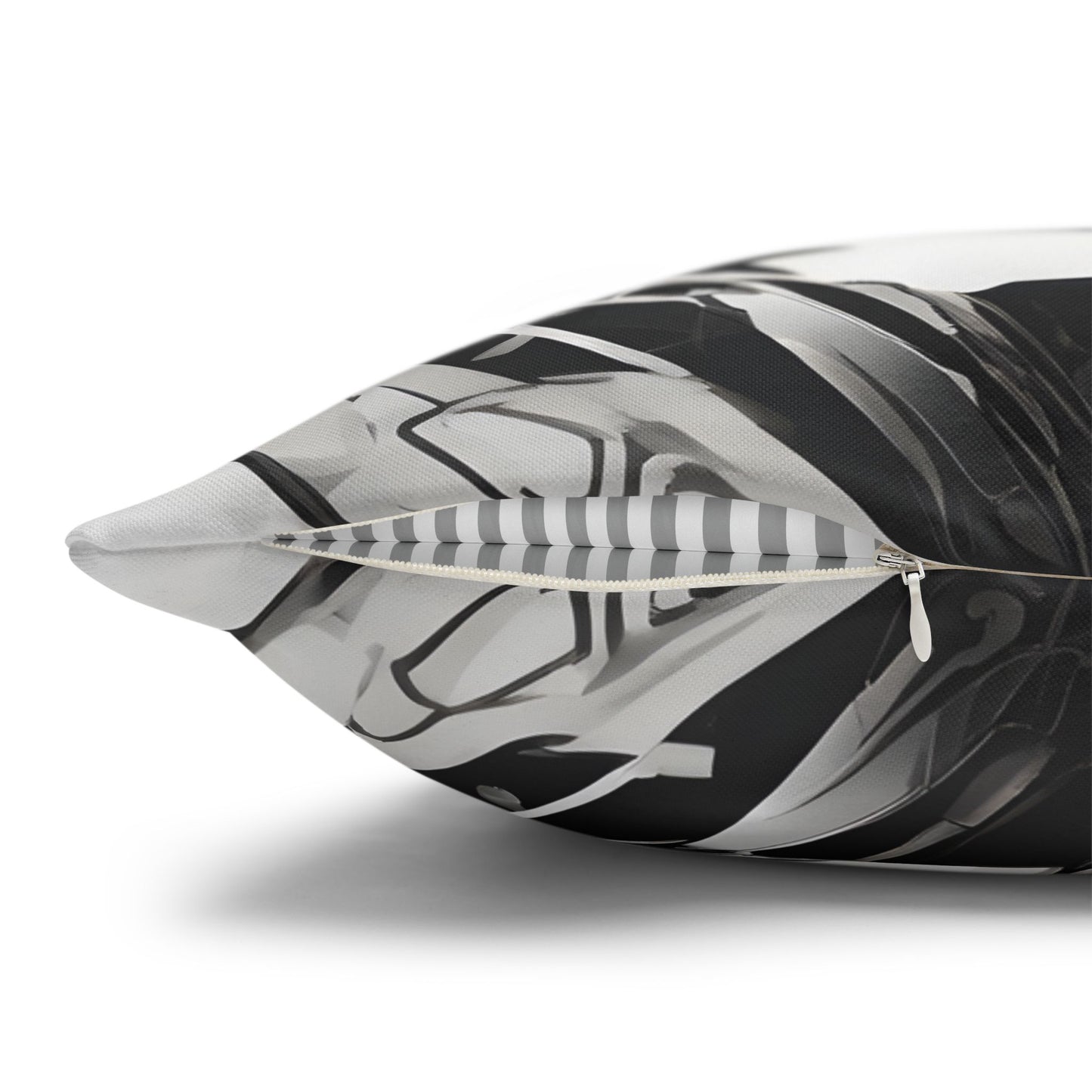 Square Pillowcase with Edgy Cyber Design