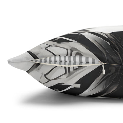 Square Pillowcase with Edgy Cyber Design