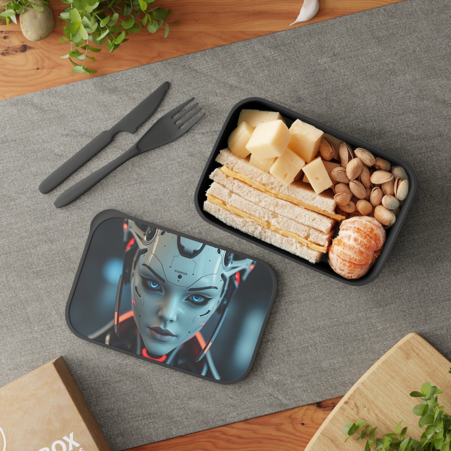 Futuristic Lunch Box, Lunch Container, Meal Prep Box, Eco-Friendly Food Storage, Gift for Tech Lovers, Stylish Food Carrier