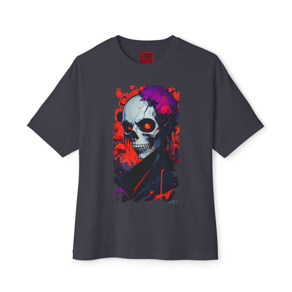 Edgy Skull Graphic Tee, Oversized T-Shirt for Casual Wear, Halloween Costume, Streetwear Fashion, Unisex Gift Idea