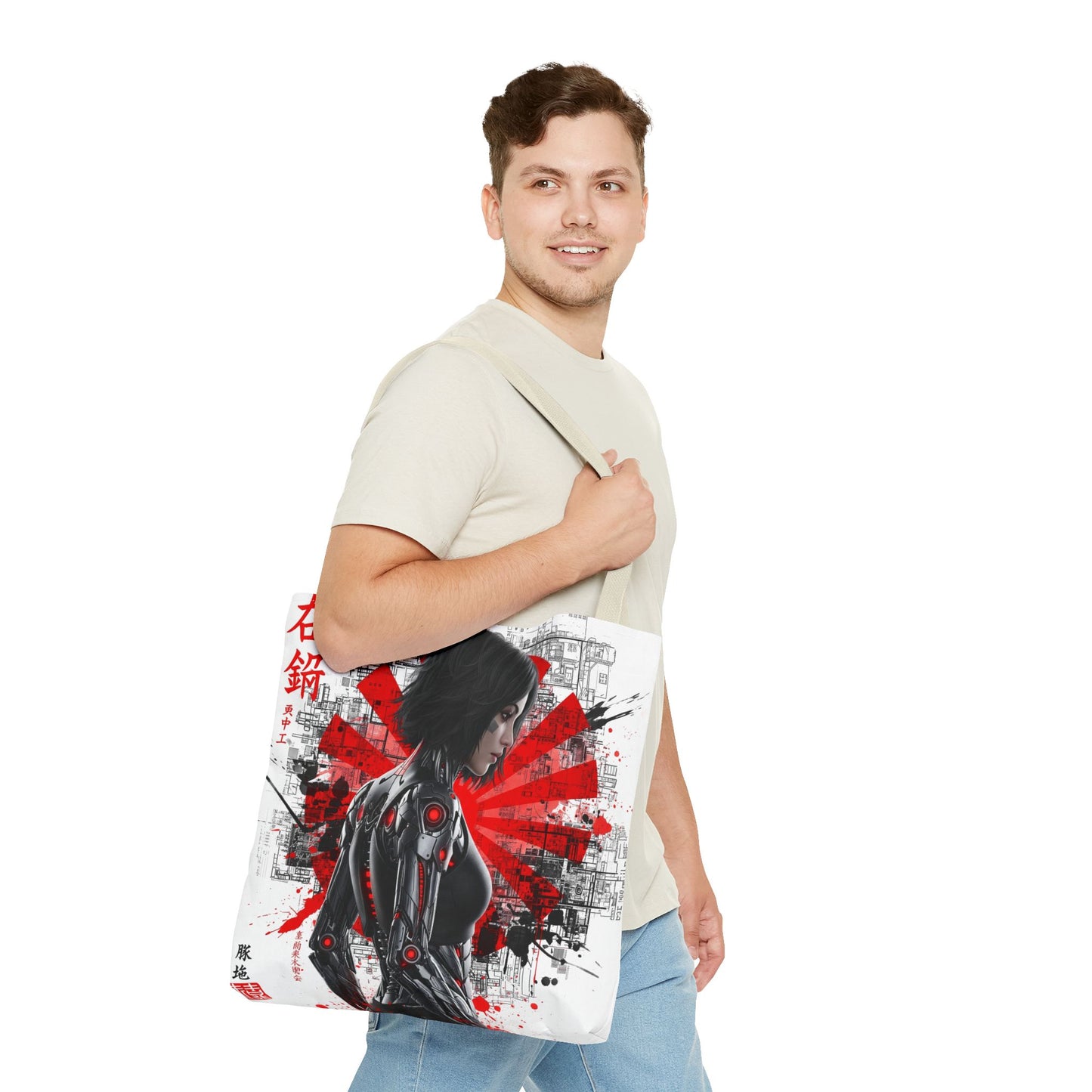 Futuristic Anime Tote Bag - Stylish, Unique, and Perfect for Everyday Use, Gifts for Anime Fans, Shopping, Beach, and Gym