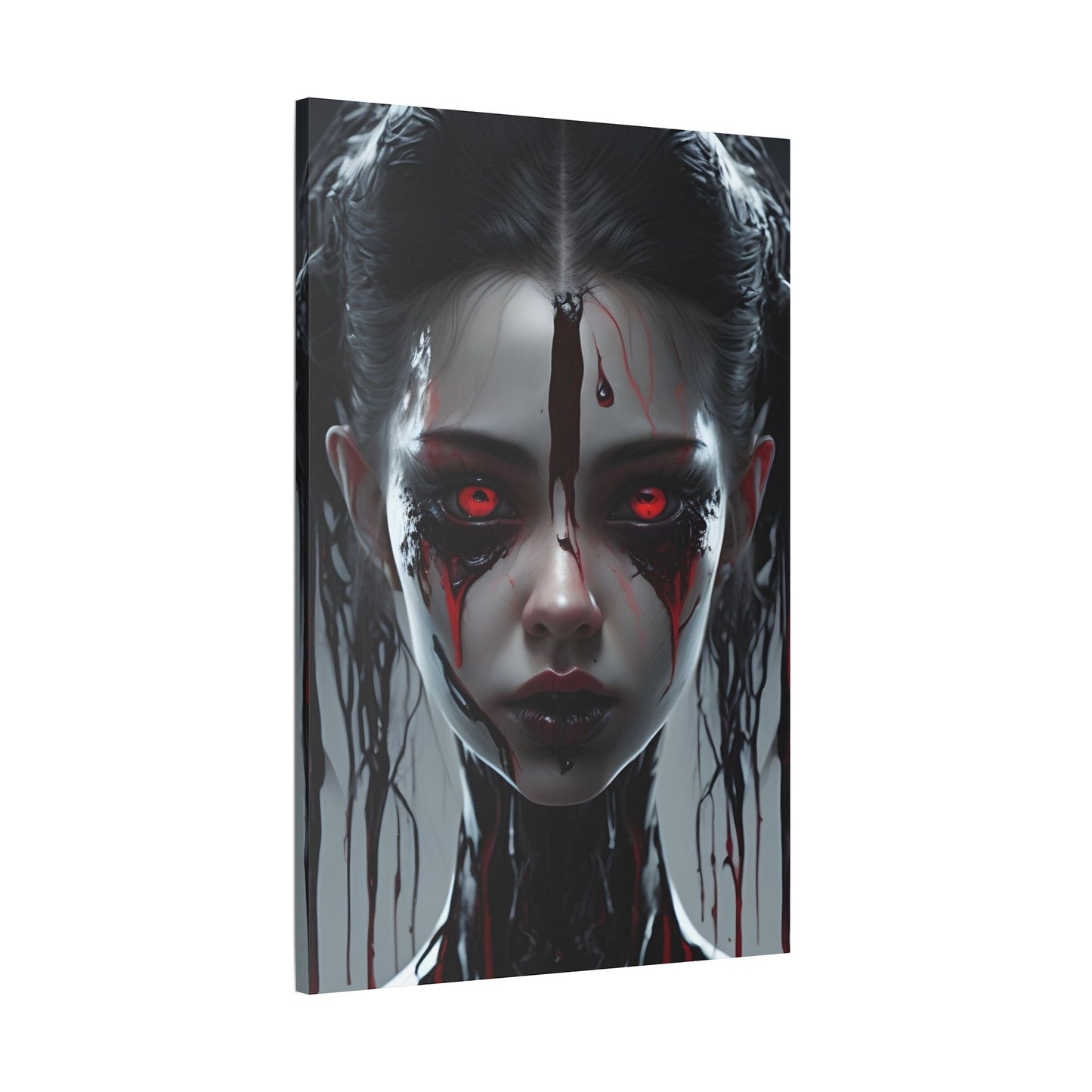 Gothic Wall Art Print, Horror Decor, Stretched Canvas Painting, Unique Home Decor, Dark Art for Halloween, Gothic Aesthetic