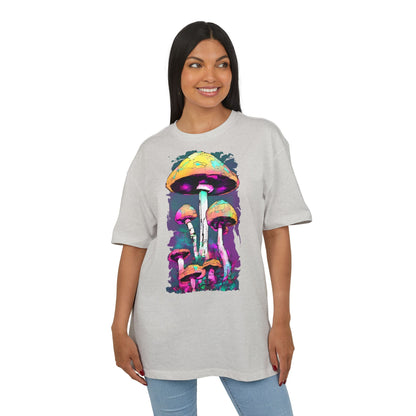 Trippy Mushroom Unisex Oversize Tee | Psychedelic Art Shirt, Retro Graphic Tee, Festival Wear, Gift for Nature Lovers, Streetwear