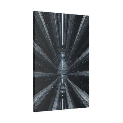 Futuristic Stretched Canvas Art, Modern Wall Decor, Sci-Fi Artwork, Perfect for Home or Office, Unique Gift Idea, Abstract Design