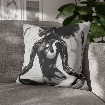 Square Pillowcase with Edgy Futuristic Design