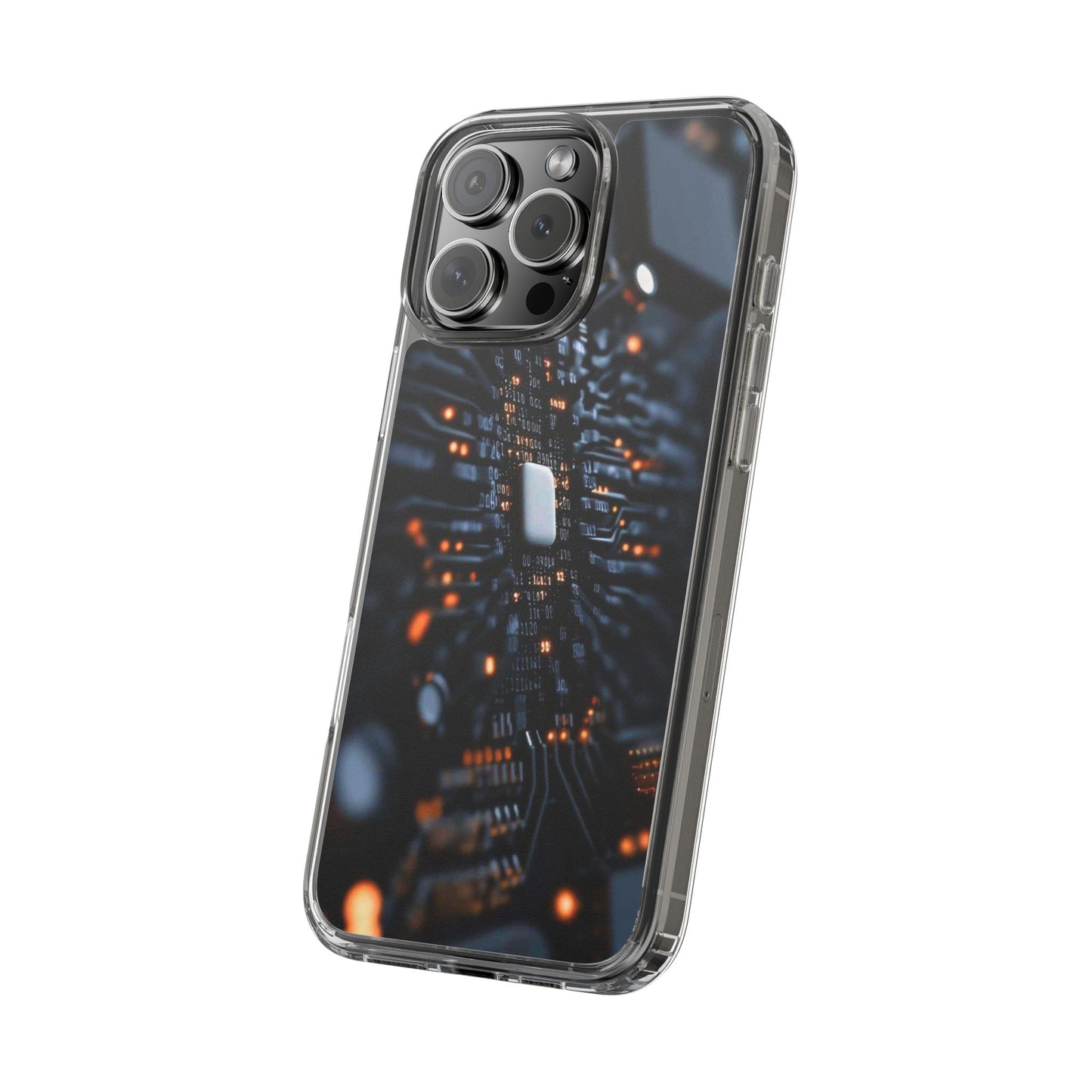 Clear Phone Case with Cyber Print