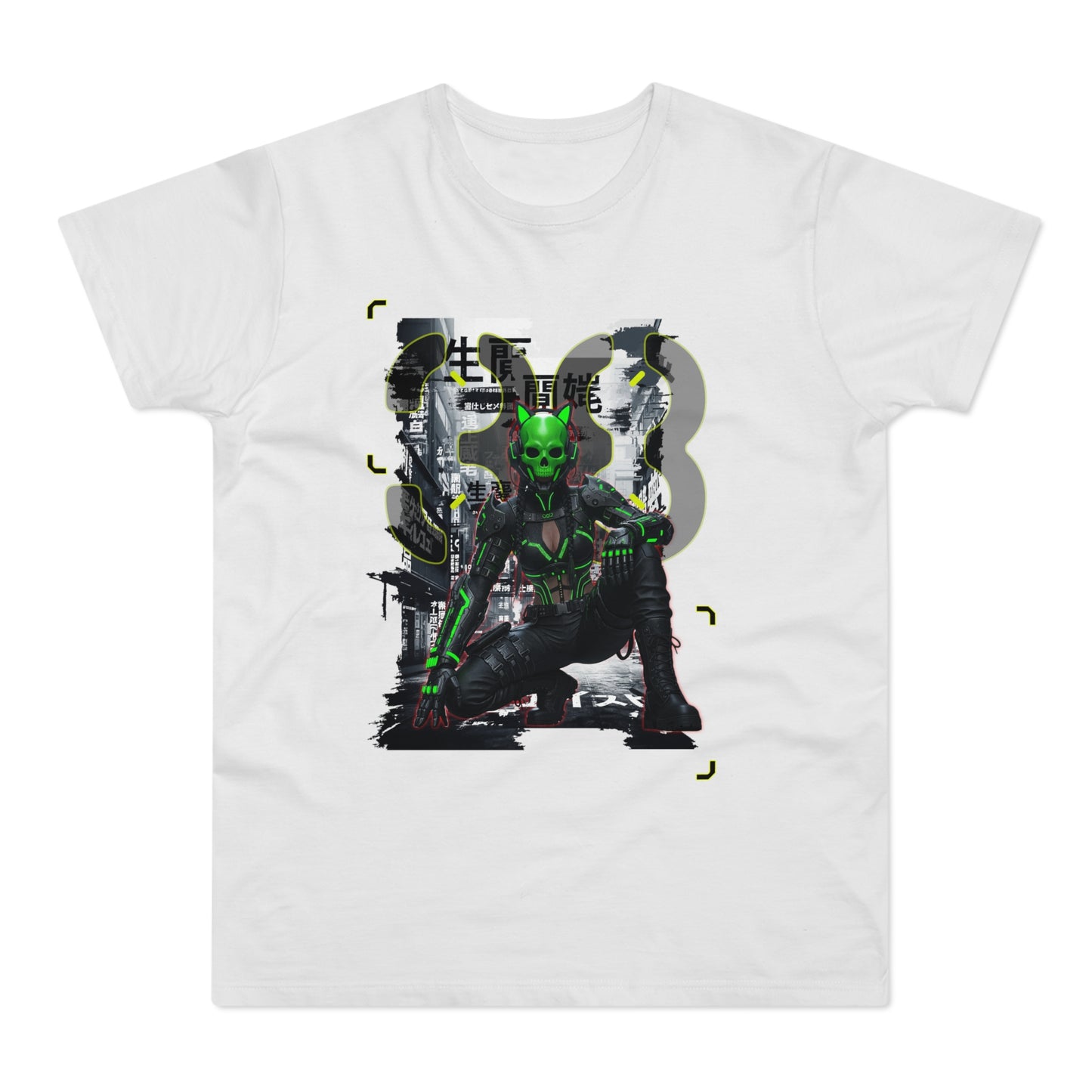 Cyberpunk Graphic Tee, Futuristic T-Shirt, Unisex Casual Wear, Unique Gift for Gamers, Trendy Streetwear, Sci-Fi Clothing