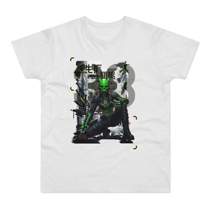 Cyberpunk Graphic Tee, Futuristic T-Shirt, Unisex Casual Wear, Unique Gift for Gamers, Trendy Streetwear, Sci-Fi Clothing