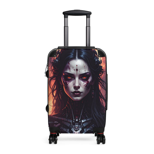 Futuristic Travel Suitcase with Bold Design, Stylish Luggage for Adventurers, Unique Carry-On for Travelers, Great Gift for Geeks