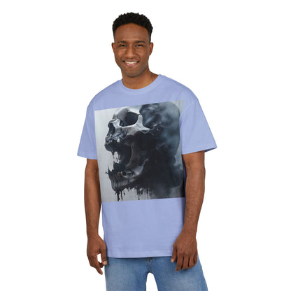 Gothic Skull Oversized Tee | Unisex, Grunge Fashion, Halloween Shirt, Dark Aesthetic, Casual Wear