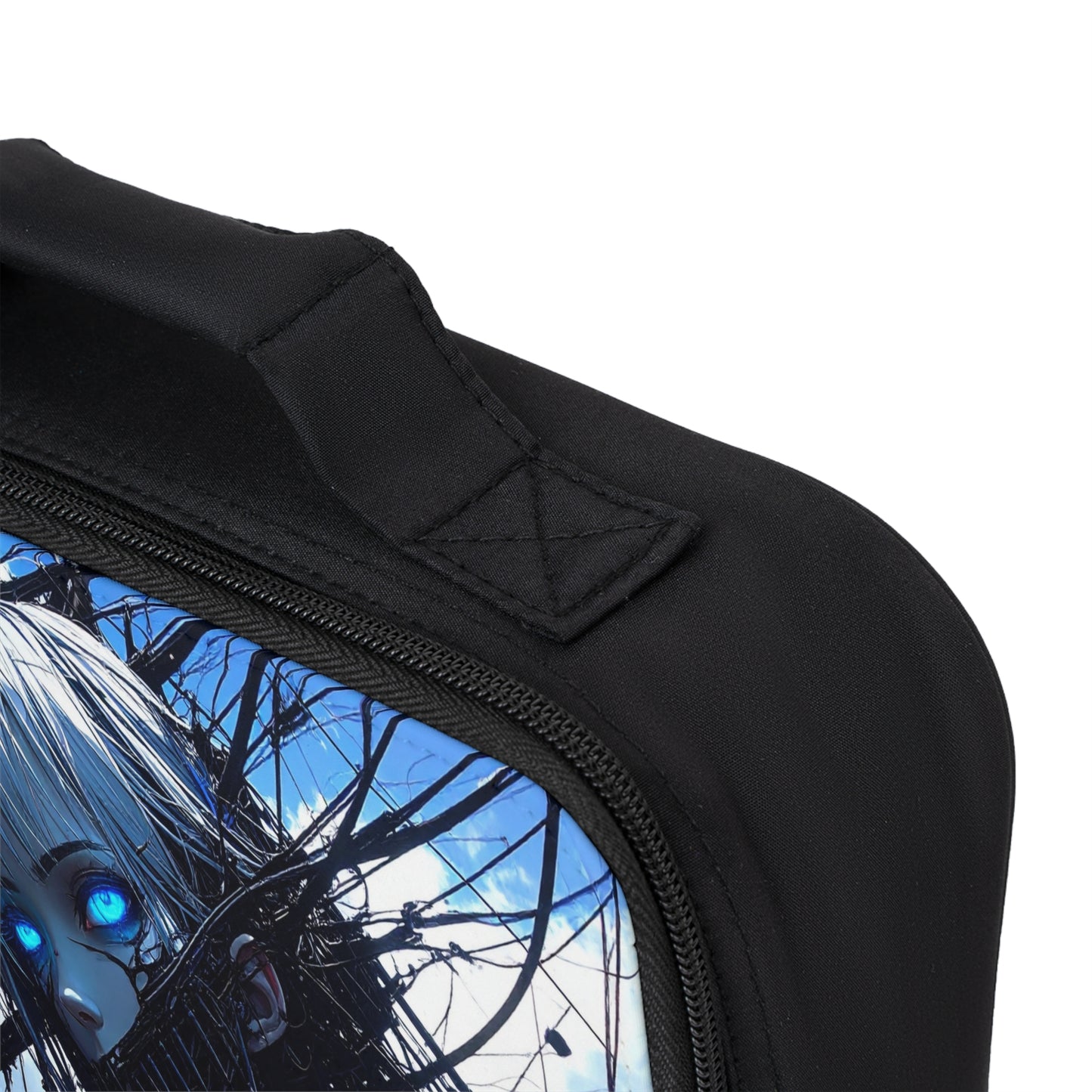 Futuristic Lunch Bag with Cyberpunk Design, Insulated Lunch Tote, Eco-Friendly Meal Carrier, School Bag, Anime Style Lunchbox