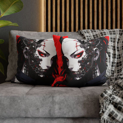 Futuristic Anime Style Pillowcase, Cyberpunk Decor, Gift for Anime Lovers, Home Accessories, Housewarming Present, Cozy Bedroom