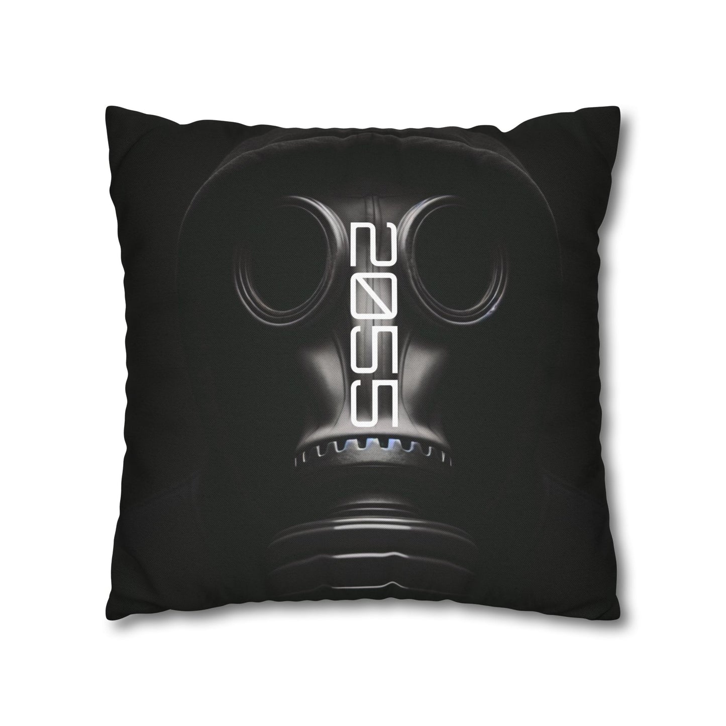 Futuristic Gas Mask Pillowcase | Modern Home Decor, Throw Pillow, Unique Gift, Sci-Fi Aesthetic, Cyberpunk Room Accents