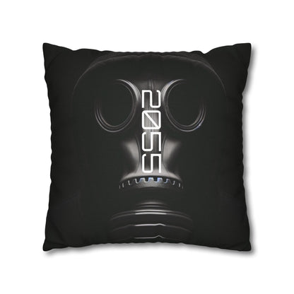 Futuristic Gas Mask Pillowcase | Modern Home Decor, Throw Pillow, Unique Gift, Sci-Fi Aesthetic, Cyberpunk Room Accents