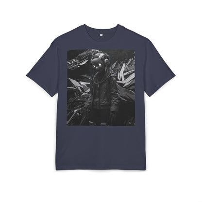 Urban Streetwear Oversize Tee - Futuristic Graphic Design