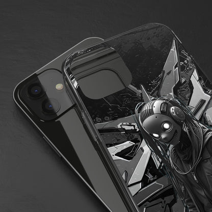 Anime-Inspired Clear Phone Case - Edgy Streetwear Style