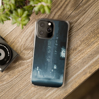Magnetic Clear Impact Cases for Phones | Urban Nightscape Design | Unique Phone Accessories, Gift for Tech Lovers, Protective Cases