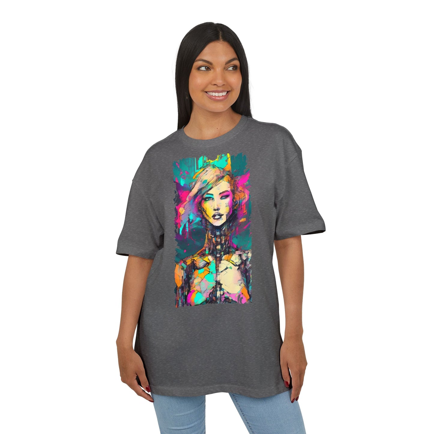 Vibrant Art Oversized Tee, Unisex Colorful T-Shirt, Graphic Arts Apparel, Casual Streetwear Gift, Unique Fashion Statement