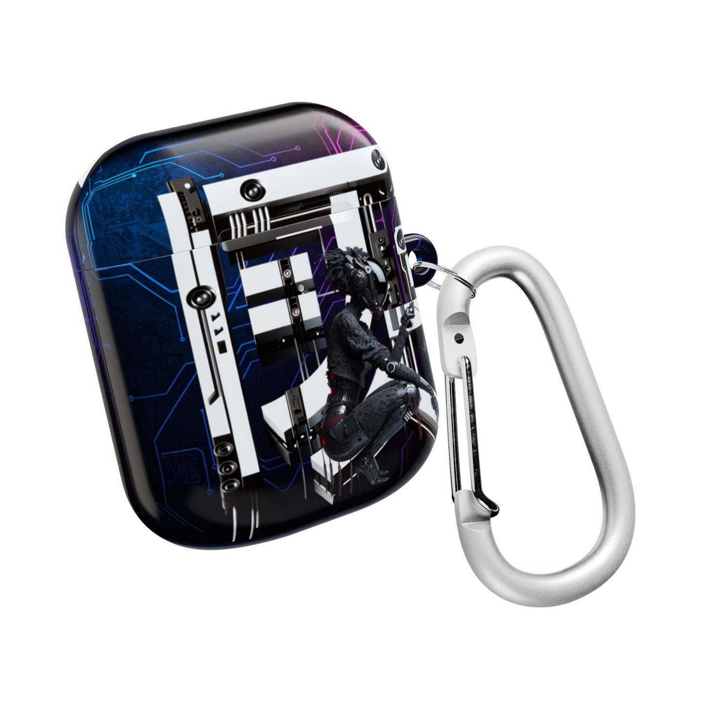 Futuristic AirPod Cases, Tech Accessory, Wireless Earbud Holder, Gift for Tech Lovers, Stylish Protector, Unique Design
