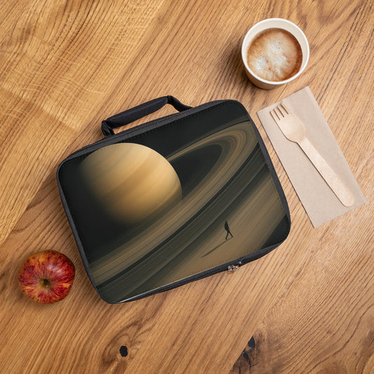 Cosmic Universe Lunch Bag with Saturn Design, Space-Themed Picnic Tote, Ideal for Kids and Adults, Perfect Gift for Astronomers