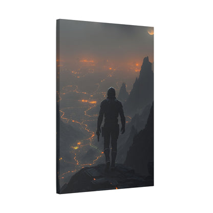 Stretched Canvas Art Print, Adventure Wall Decor, Sci-Fi Home Decor, Gamer Room Decoration, Unique Gift Idea