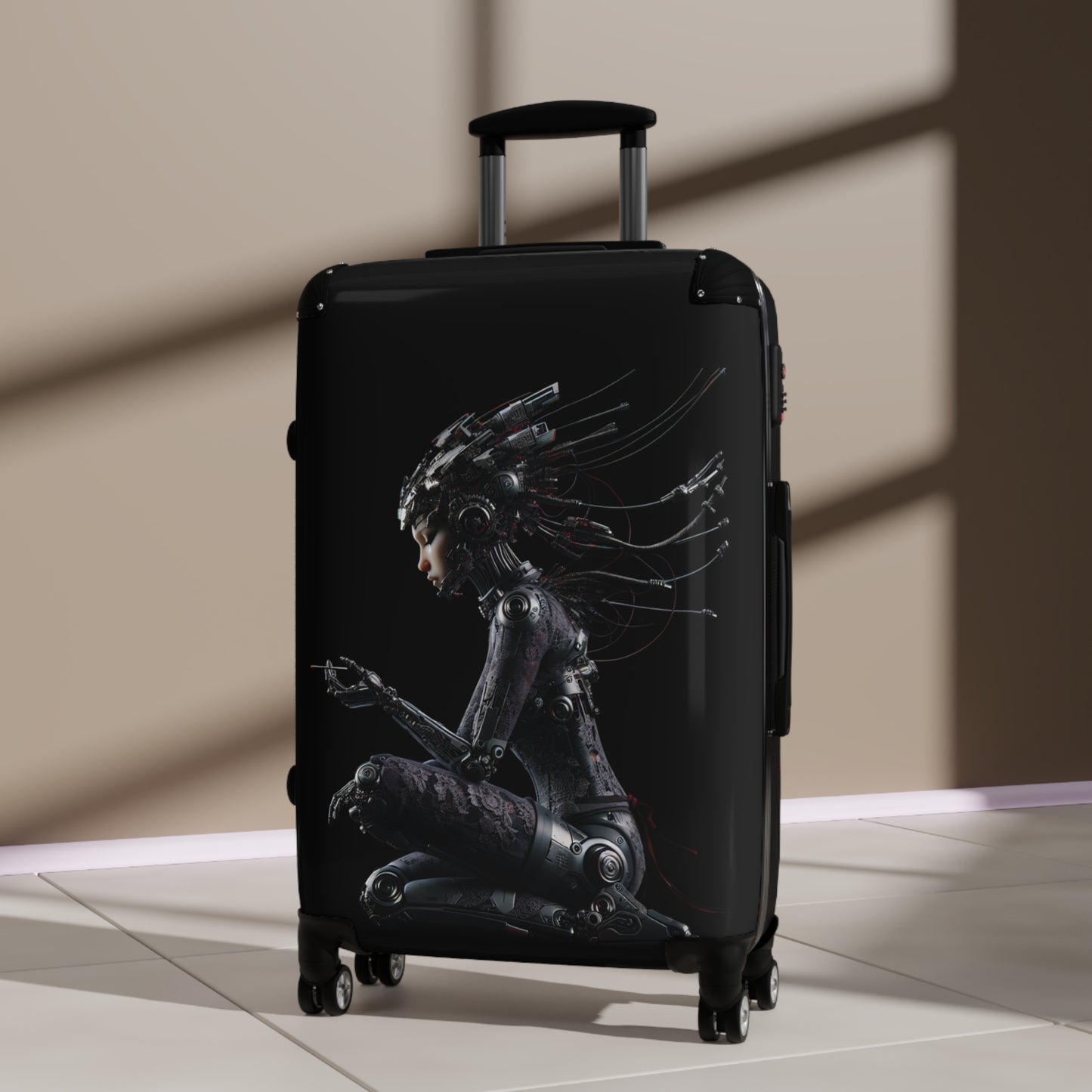 Stylish Travel Suitcase with Futuristic Design - Perfect for Adventurers