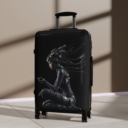 Stylish Travel Suitcase with Futuristic Design - Perfect for Adventurers