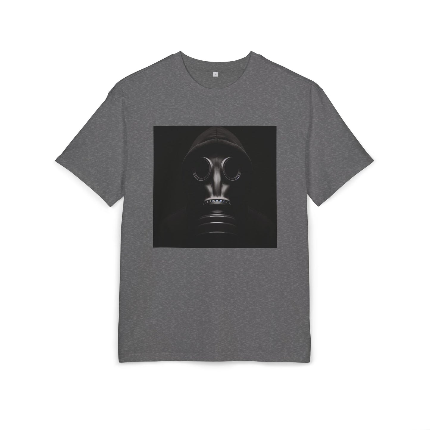 Unisex Heavy Oversize Tee with Bold Gas Mask Design, Streetwear, Artistic Tee, Gift for Trendsetters, Casual Wear, Grunge Fashion