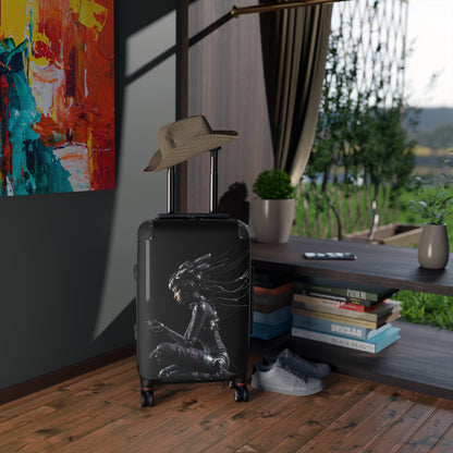Stylish Travel Suitcase with Futuristic Design - Perfect for Adventurers