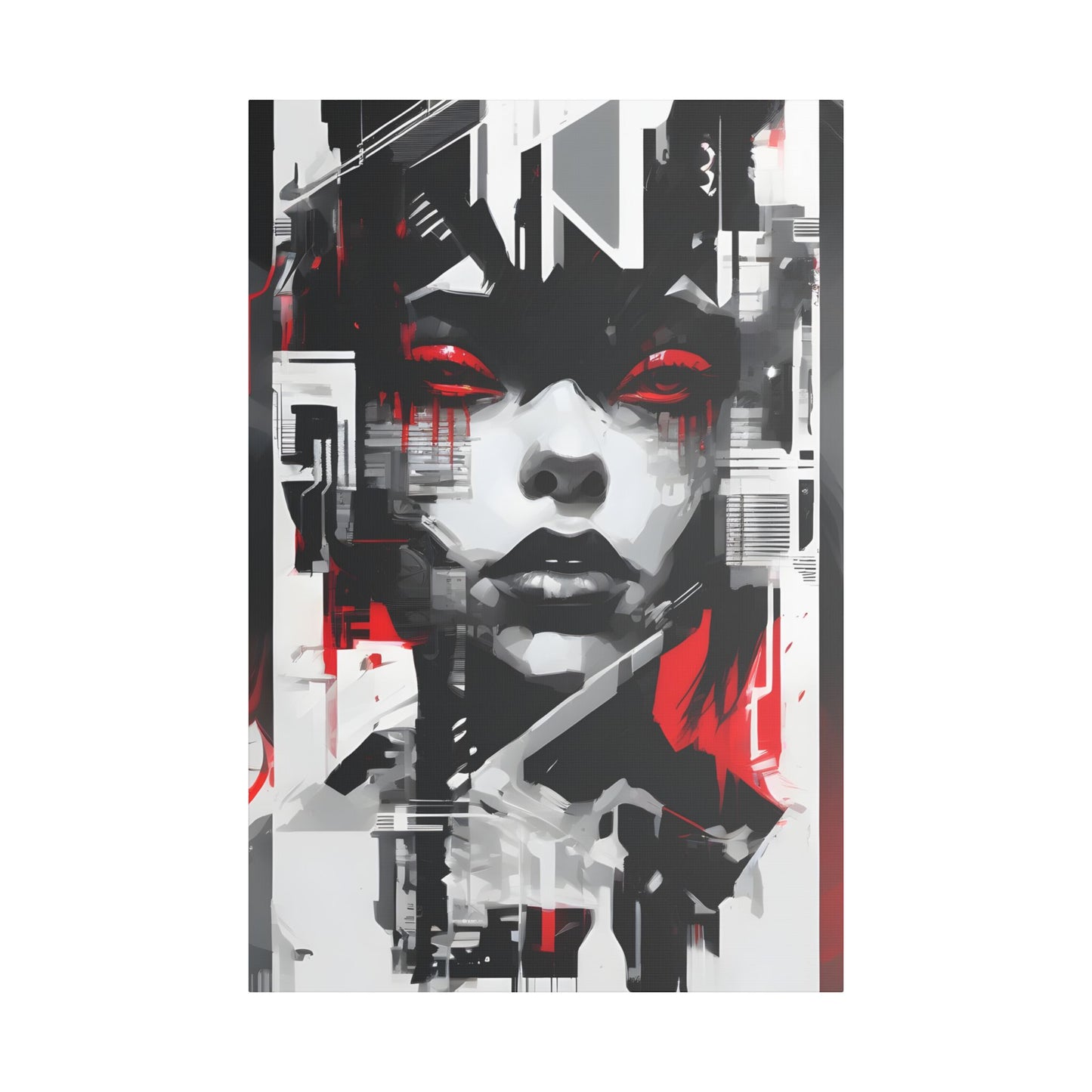 Stretched Canvas Art, Edgy Wall Decor, Modern Home Interior, Statement Piece, Unique Artwork for Living Room, Gift Idea