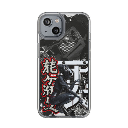 Clear Phone Case with Stylish Graphic Design for Tech Enthusiasts