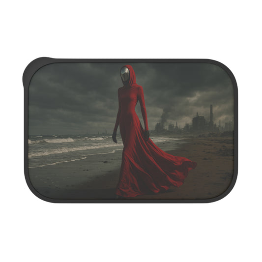 Dark Elegance Bento Box with Utensils, Stylish Meal Prep Container, Eco-Friendly Lunch Box, Gift for Foodies, Unique Kitchenware