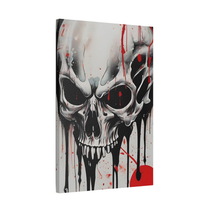Skull Canvas Art, Edgy Wall Decor for Gothic, Halloween, and Alternative Aesthetics, Perfect for Home or Studio