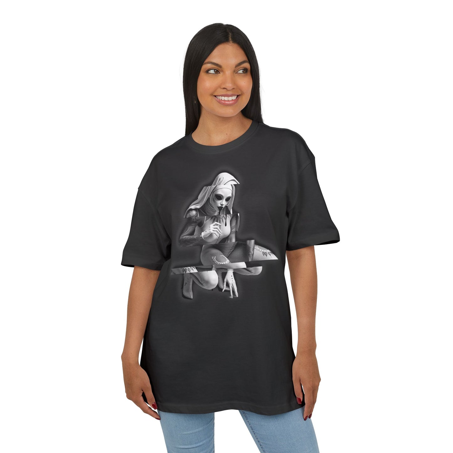 Unisex Heavy Oversize Tee with Horror Design