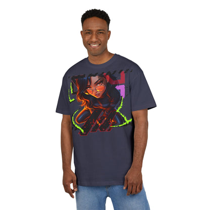 Edgy Graphic Unisex Heavy Oversize Tee - Street Style Fashion