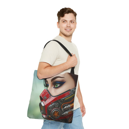 Futuristic Character Tote Bag, Stylish Eco-Friendly Bag, Unique Gift for Fans, Everyday Use for Shopping or Work, Gift for Her