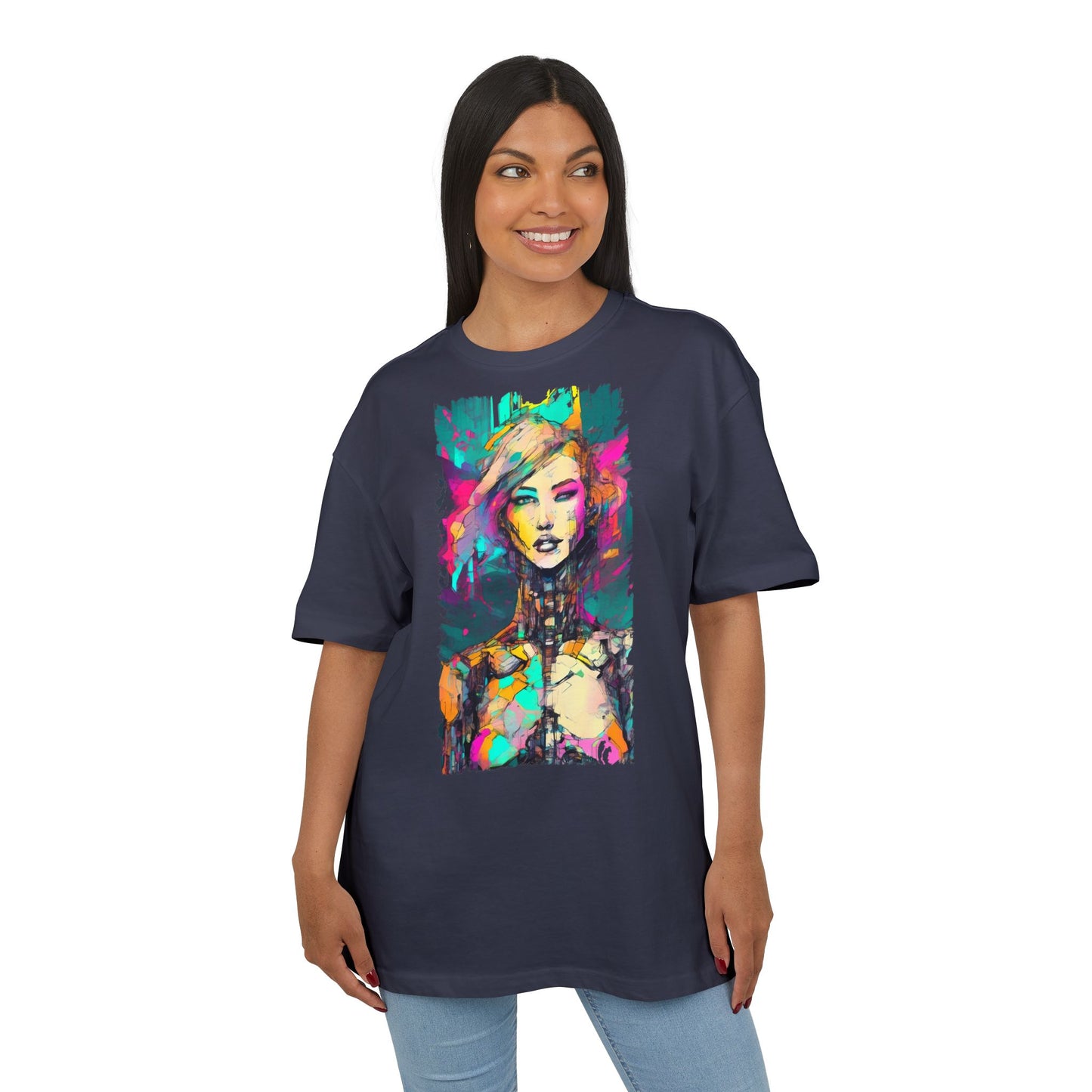 Vibrant Art Oversized Tee, Unisex Colorful T-Shirt, Graphic Arts Apparel, Casual Streetwear Gift, Unique Fashion Statement
