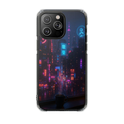 Neon City Phone Case - Magnetic Clear Impact Cases, Customizable Phone Cover, Gifts for Tech Lovers, Stylish Protection, Modern Design