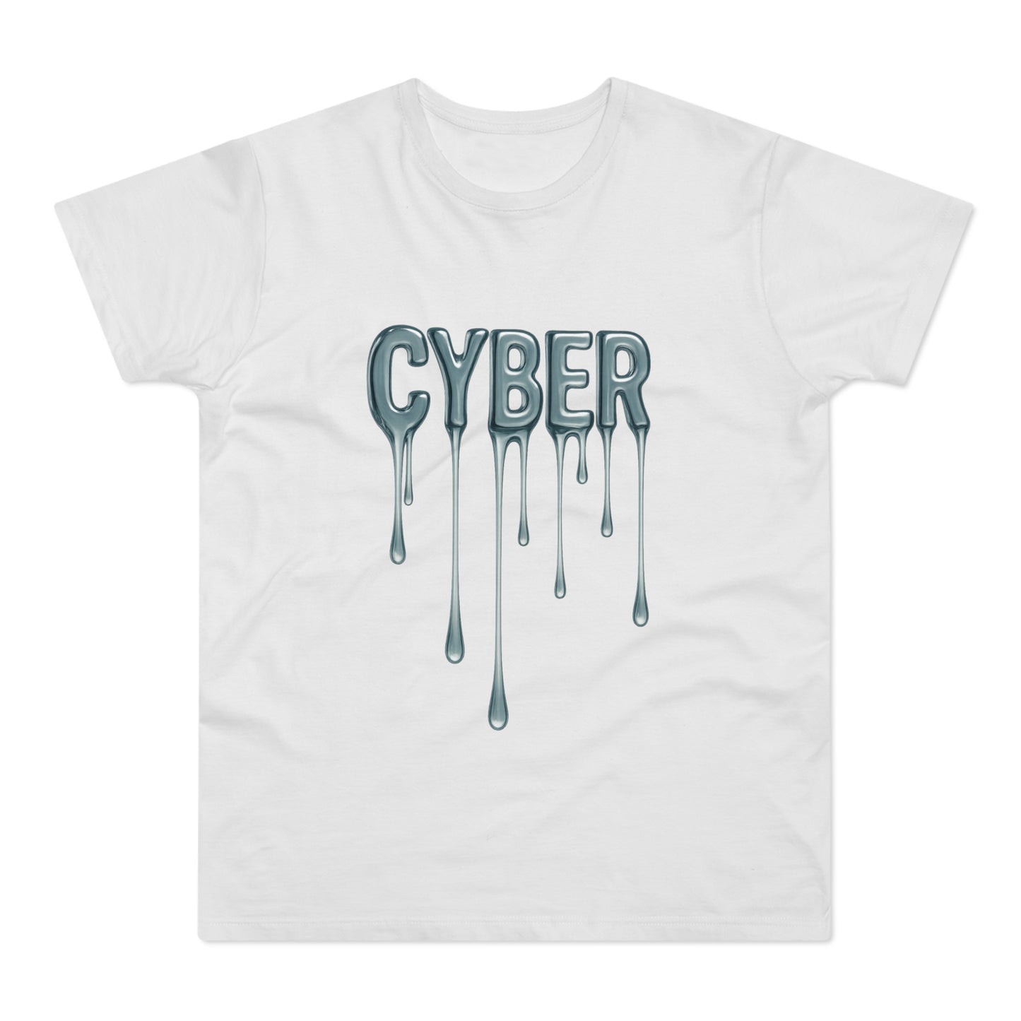 Cool Drippy Cyber T-Shirt, Unisex Graphic Tee, Casual Wear, Tech Enthusiast Gift, Trendy Streetwear for All Occasions