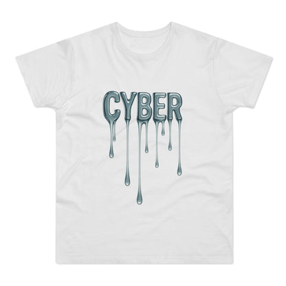 Cool Drippy Cyber T-Shirt, Unisex Graphic Tee, Casual Wear, Tech Enthusiast Gift, Trendy Streetwear for All Occasions